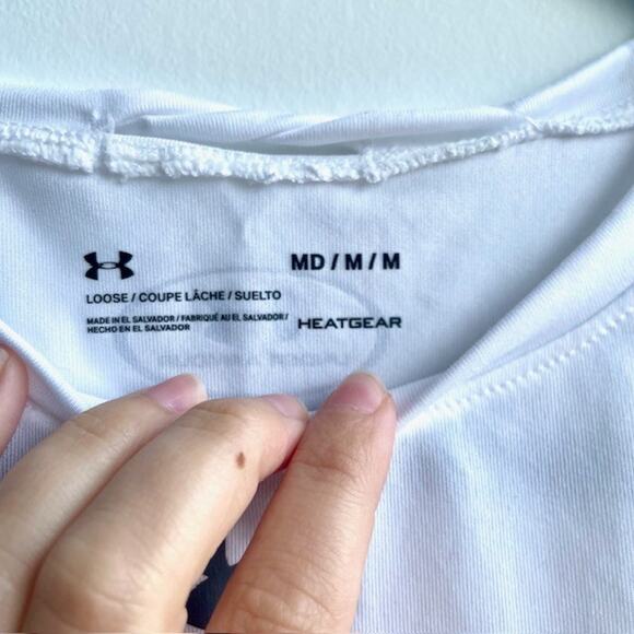 Under Armour Northwestern Wildcats Womens Locker Tee Longsleeve M Heat Gear New - Picture 3 of 11